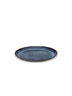 Serax Pure Bord Met Hoge Rand M ø 23,5 Cm Keramiek Dark Blue Glazed