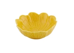 Bordallo Flora Schaal 285 Ml Aardewerk Geel